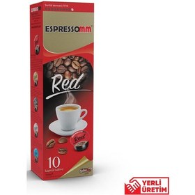Resim Espressomm® Tchibo Cafissimo Makineleri İle Uyumlu Red Kapsül Kahve 10'lu 