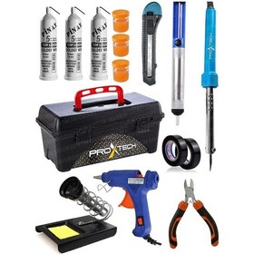 Resim PROXTECH Çantalı 14 Parça 60W Lehim Kalem-Havya-Leyim Tel-Pasta 