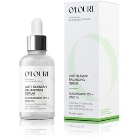 Resim O'loure Beauty Anti-blemish Balancing Serum Niacinamide%10 Anti-leke Serum, Karma Cilt, Sivilce Ve Siyah Nokta Karşıtı, Gözenek Sıkılaştırıcı, Yüz İçin, Parfümsüz, 30ml, Vegan 
