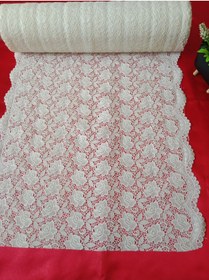 Resim HANK TİCARET 5 Metre Pvc Dantel Raf Sehpa Masa Fiskos Örtüsü Krem Rengi Gül Desen 5mX50cm 