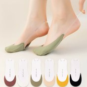Resim Kadın Yaz İnce Tabanlı Kayışlı Yüksek Topuklu Çoraplar - Görünmez, Kaymaz, Görünmez Burunlu Çoraplar, Çeşitli Renkler, Polyester Örgü Kumaş, Profesyonel Kurutma Yalnızca, Moda Ayakkabı|Görünmez Çoraplar|Esnek Malzeme 