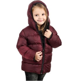 Resim Spor Kız Çocukpolarlı Kürklü Kapüşonlu Su Geçirmez Rüzgara Dayanıklı Şişme Mont-87 Bordo 