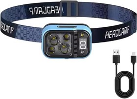 Resim Jouis Kafa Lambası Feneri Çocuk-Küçük Sensörlü LED Far USB Şarj Edilebilir Ultra Yüksek Batarya Ayarlanabilir Açı Su Geçirmez Kafa Lambası Dağ Tırmanışı Gece Balıkçılık [Enerji Sınıfı A+] Küçük Hafif 