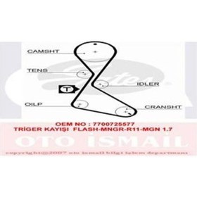 Resim Gates Triger Kayışı 125x190 Flash-mngr-r11-mgn 1.7 Gd125h9-5p190 Ct684 