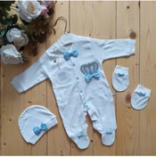 Resim Hergünİndirim Prens Bebek Tulum Taş Işlemeli 