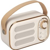 Resim Retro Bluetooth Hoparlör, Vintage Dekor, Küçük Bluetooth 5.0 Hoparlör, Destek Usb, Tf Kartı, Ev, Seyahat, Dış Mekan Beyaz 