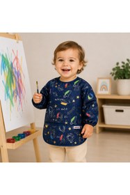 Resim mammam always by your side Minik Astronotlar Cepli Mama/Aktivite Önlüğü (6-24 Ay) 