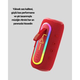 Resim Taşınabilir Bluetooth Hoparlör Kırmızı IP67 Su Geçirmez 