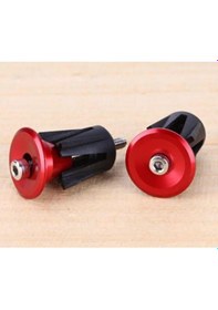 Resim Briviga Alüminyum+ Plastik 22-24 Mm Bisiklet Gidon Ucu Tıpası Kırmızı Renk 1 Çift Gidon Tıpası Kırmızı 