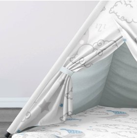 Resim instababyrooms Çocuk Oyun Çadırı Uyku Temalı Ay ve Bulutlar Dijital Baskılı 