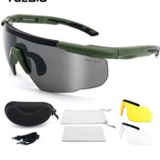 Resim Willowhaven Yuedıo Tr90 Yeşil Spor Gözlükleri 3 Değiştirilebilir Lens Kalın Çerçeve Ayarlanabilir 