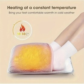 Resim Sunshine022 Yıkanabilir Usb Elektrikli Isıtmalı Terlik Gri Evde Kullanım İçin Ayak Isıtıcı 