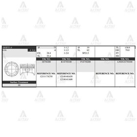 Resim TIK 1S750200-STD Piston Takım Vitara 1.6L 16V 89-99 75.00Mm G16B Std 