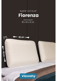 Resim Viscoshy Fiorenza Klasik Premium Gelişmiş Ergonomik Ortopedik Visko, Lüks, Visco Yastık Beyaz 