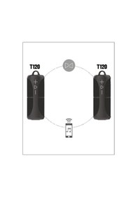 Resim Linktech T120 Tws Kablosuz Hoparlör (Çift Iki Parça) Usb/Sd/Bt/Au 