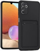 Resim Kipgsm Samsung Galaxy A23 İçin Kılıf Kamera Korumalı Kartlıklı Yumuşak Kadife Slikon Kartvizit Kapak 