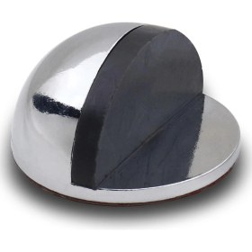 Resim Nzb Yarımay Kapı Stoperi Tamponu Yapışkanlı Kapı Stopu Parlak Krom 