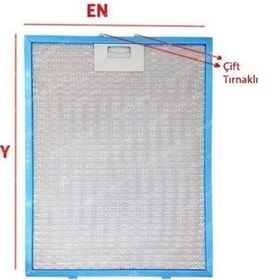 Resim Simfer Uyumlu Ankastre Aspiratör Davlumbaz Alüminyum Yağ Filtresi - 402119604 