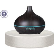 Resim TeknomAVM 550 ml Ultrasonik Uçucu Yağ Difüzörü 7 Renk LED Işıklı ve Zaman Ayarlı 