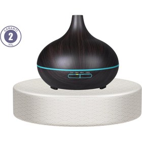 Resim TeknomAVM 550 ml Ultrasonik Uçucu Yağ Difüzörü 7 Renk LED Işıklı ve Zaman Ayarlı 