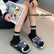 Resim Disney Mickey Minnie Stitch EVA Kaydırmaz Terlikler - Kalın Tabanlı, Yumuşak İç Taban ve Dayanıklı Dış Tabanlı, Her Mevsim Rahatlık, Unisex Erkek/Kadın Ev/Plaj Ayakkabısı, Sevimli Karakter Tasarımı, Kolay Giyilebilir Banyo Plaj Terlikleri, Nefes Alabilen Aile Ayakkabıları 