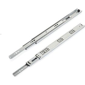 Resim Teleskopik Bilyalı Ray Geniş 35 Mm Uzunluk 35 Cm Çekmece Rayları Gri 