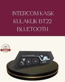 Resim Universal Motosiklet Sürüşleri İçin Bt22 Kask Bluetooth Kulaklık Mikrofonlu 