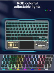 Resim Corsair KB-333 RGB Işıklı Cep Telefonu-Tablet-Notebook-PC-IOS Uyumlu Bluetooth Klavye 