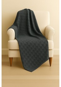 Resim Koltuk Örtüsü Kaymaz Kumaş Jakarlı Antrasit 