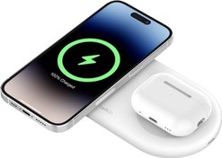 Resim Belkin Boostcharge Pro 2'si 1 Arada Magesafe Kablosuz Şarj Istasyonu - ?WIZ021VFWH 