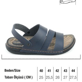 Resim GEZER Yazlık Erkek Suni Deri Rahat Taban Sandalet Terlik 