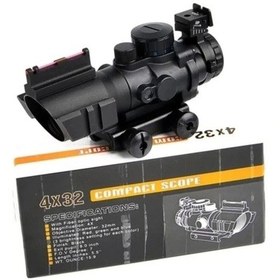 Resim Spıke 4x32 Kırmızı Işıklı Dürbünü 4x32 Çok Renkli 