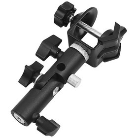 Resim Jeemson Fotoğraf Şemsiyesi, Yansıtıcı Ve Işık Demirleri İçin C Tipi Klips Montajı - 1/4" & 3/8" Vida Delikleri Ve Şemsiye Deligi - Alüminyum Ve Demir Malzeme - 1 Adet 