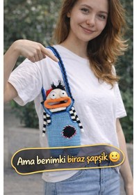 Resim Tulum Giymiş Şapşik Telefon Çantası Çok Renkli 