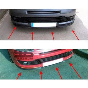 Resim Citroen C4 Cupra R Uyumlu Ön Lip Mat Siyah Ön Tampon Lip (Sts Oto Aksesuar) (01) 