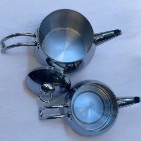 Resim Home Perfect Orta Boy Çelik Çaydanlık Takımı Metal Sap Metalik 