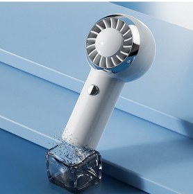 Resim Usb Şarj Edilebilir Taşınabilir El Tipi Vantilatör, Elektrikli Vantilatör Beyaz, 