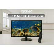 Resim Techno Pg 19'' 60hz 5ms (Hdmı+Vga) Sesli Hd LED Monitör, Karavan, Mutfak Televizyonu 