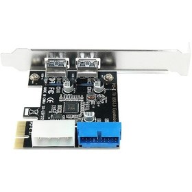 Resim Pcı Express Usb 3.0 Kart 4427P 2 Port 4 Molex 19 Pin Çoklayıcı 