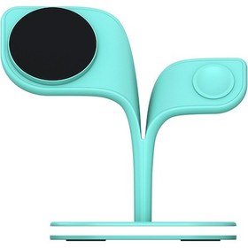 Resim Vkemall Yeşil Renkli Mag-safe 5 Li Kablosuz Şarj İstasyonu Led Işıklı, Cihazlar İçin Hızlı Şarj 