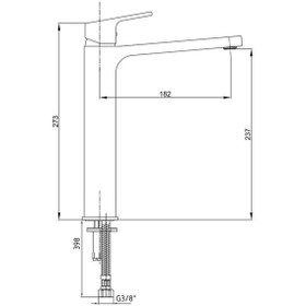 Resim Eca Tiera Yüksek Tip Lavabo Bataryası Kırmızı - Krom 103388002 