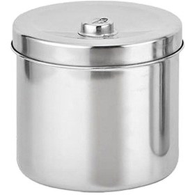 Resim Suntek Paslanmaz Çelik Pamuk Dezenfeksiyon Kabı Tank Kutusu 16cm 