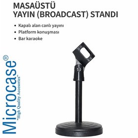 Resim Microcase Portatif Metal Gövde Masaüstü Mikrofon Tutucu Al5719 