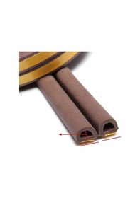 Resim 4 Metre Kahve Pvc Doğrama Kapı Pencere Soğuk Geçirmez Sızdırmaz İzolasyon Fitil Yapışkanlı 2x2 4 Mt 4 M 