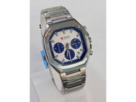 Resim Curren Çelik Kordonlu, Fonksiyonları Aktif, Kronometreli, Takvimli, Su Geçirmez, 2 Yıl Garantili Erkek Saati 