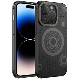 Resim İphone 14 Pro Uyumlu Zore Wireless Şarj Özellikli Desenli Hot Kılıf-siyah Siyah 