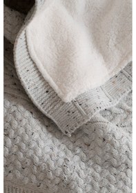 Resim Toffy Gri Kırçıllı Örgü Bebek Battaniyesi 100x100 Gri 