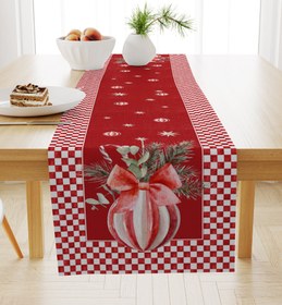 Resim Evmila Yeni Yıl Desenli Runner Modeli - 40x140 cm 