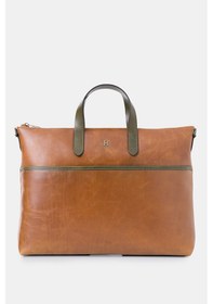 Resim Brice Hakiki Deri Unisex 15,6" Tek Bölmeli Dizüstü Bilgisayar Çantası Taba 