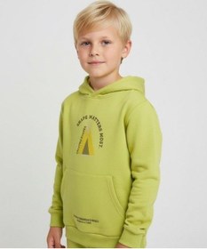Resim Zekids Erkek Çocuk Pamuklu Neon Yeşil Baskılı Sweatshirt-16701 YESIL 